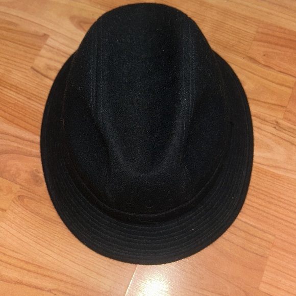 BROOKS BROTHERS Black Fedora Hat WOOL.. sz L - Picture 3 of 5